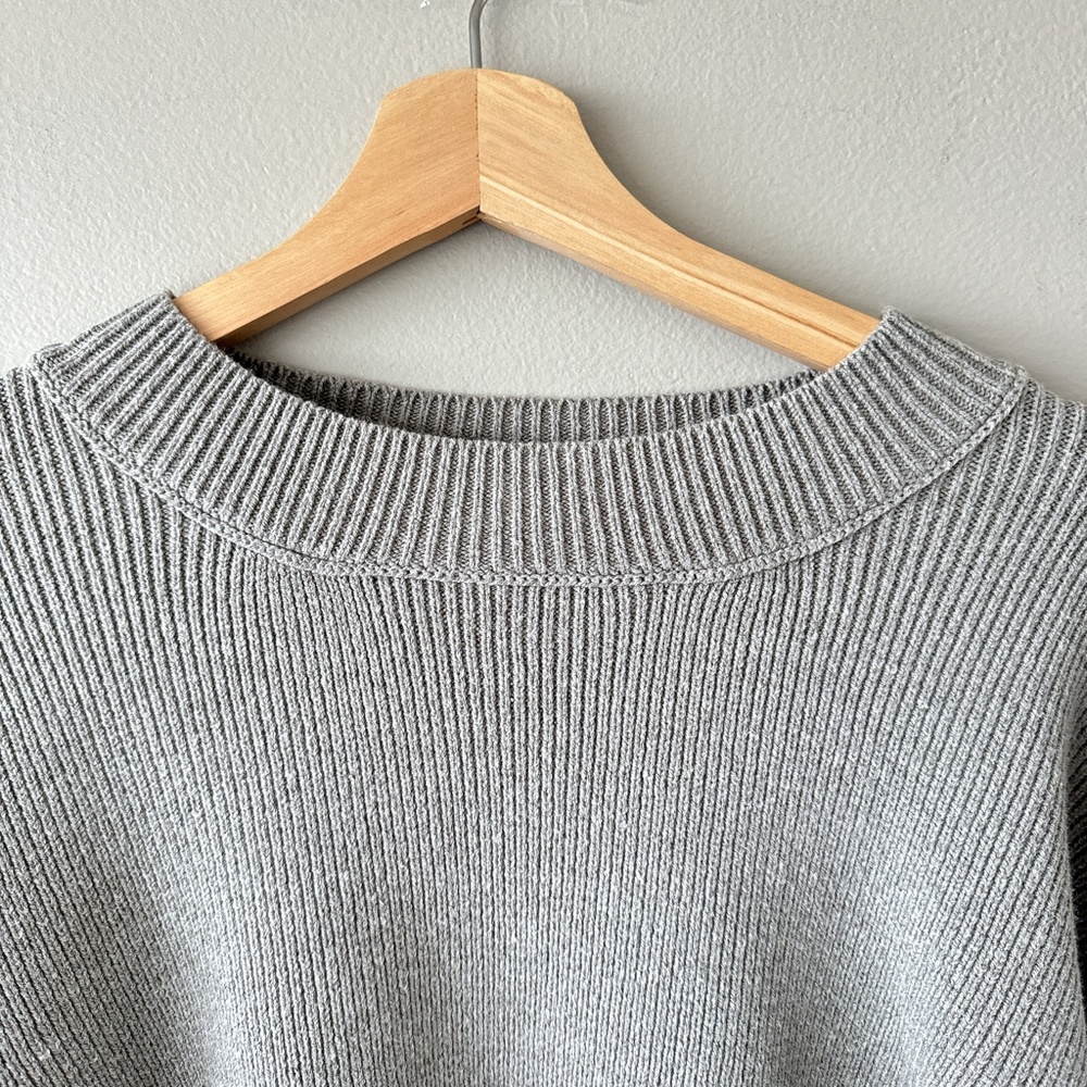 Free People Easy Street Crop Pullover Grey oversized New with tags! - Picture 10 of 16